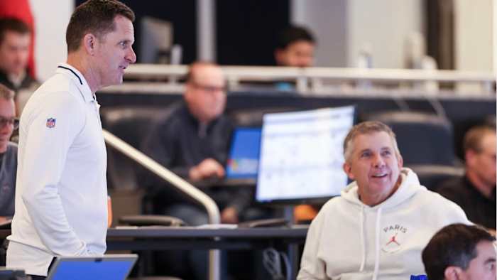 Denver Broncos GM George Paton and head coach Sean Payton.